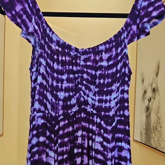 Torrid Purple Patterned Maxi Dress - Picture 2 of 5